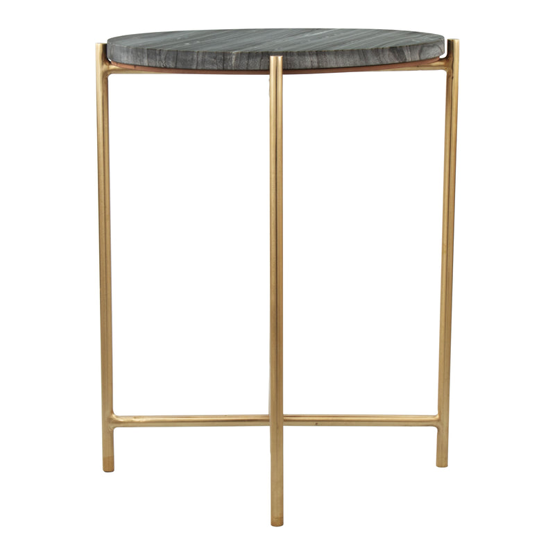  Zuo David 109360 Side Table - Grey & Gold IMAGE 2