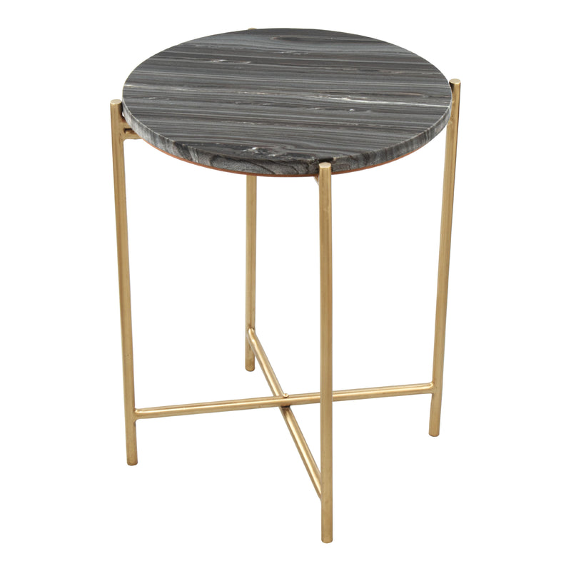  Zuo David 109360 Side Table - Grey & Gold IMAGE 4