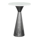  Zuo Tim 109363 Side Table - White & Black IMAGE 1