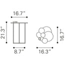  Zuo Lotus 109382 Side Table - Gold IMAGE 10