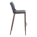  Zuo Ace 109389 Barstool - Dark Grey & Walnut IMAGE 2