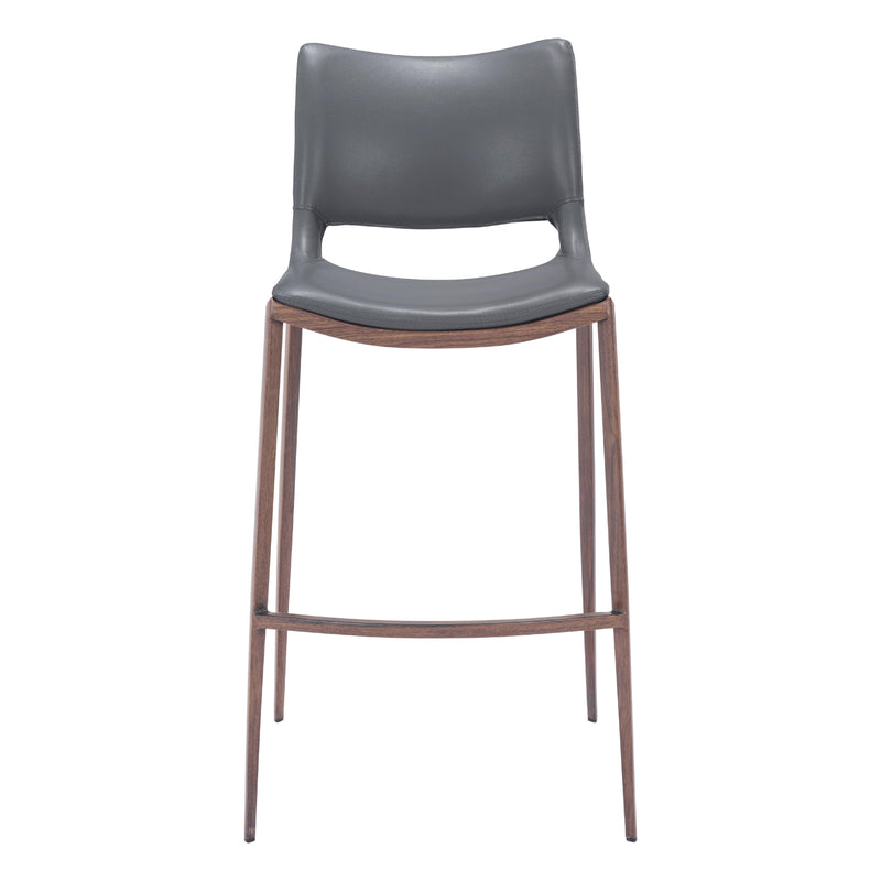  Zuo Ace 109389 Barstool - Dark Grey & Walnut IMAGE 3