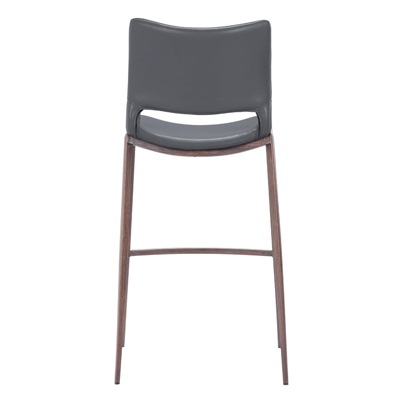  Zuo Ace 109389 Barstool - Dark Grey & Walnut IMAGE 4