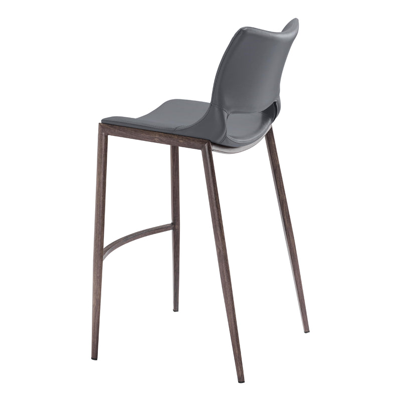  Zuo Ace 109389 Barstool - Dark Grey & Walnut IMAGE 5