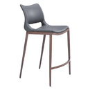  Zuo Ace 109390 Counter Stool - Dark Grey & Walnut IMAGE 1