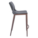  Zuo Ace 109390 Counter Stool - Dark Grey & Walnut IMAGE 2