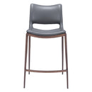  Zuo Ace 109390 Counter Stool - Dark Grey & Walnut IMAGE 3