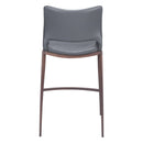  Zuo Ace 109390 Counter Stool - Dark Grey & Walnut IMAGE 4