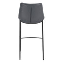  Zuo Magnus 109391 Barstool - Dark Grey & Black IMAGE 4