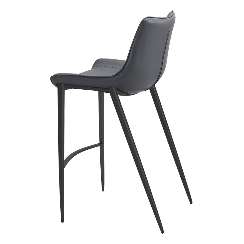  Zuo Magnus 109391 Barstool - Dark Grey & Black IMAGE 5
