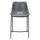  Zuo Magnus 109392 Counter Stool - Dark Grey & Black IMAGE 3