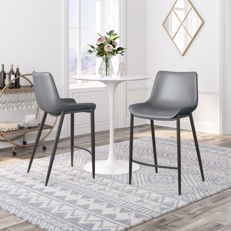  Zuo Magnus 109392 Counter Stool - Dark Grey & Black IMAGE 7