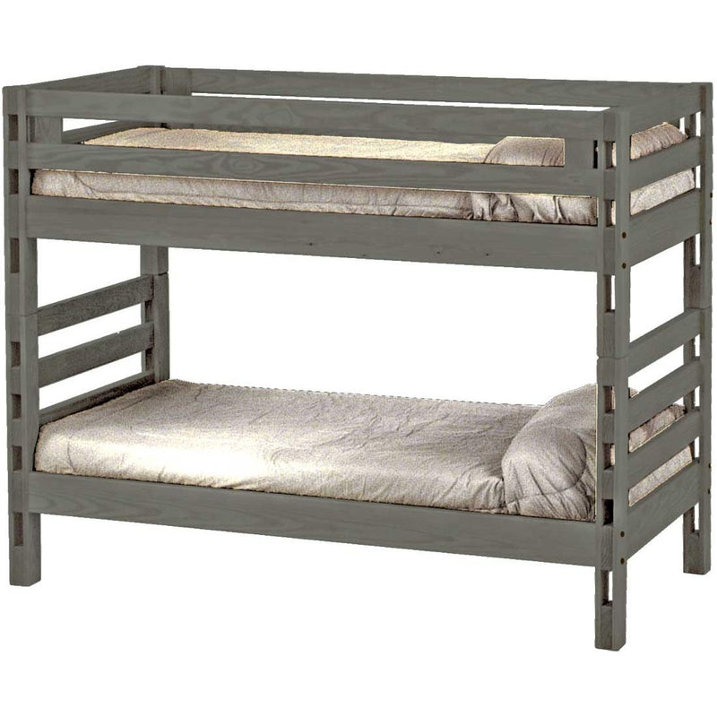 Crate Designs Furniture G4005TQ Twin/Twin Tall Extra-Long Bunk Bed - Graphite IMAGE 1