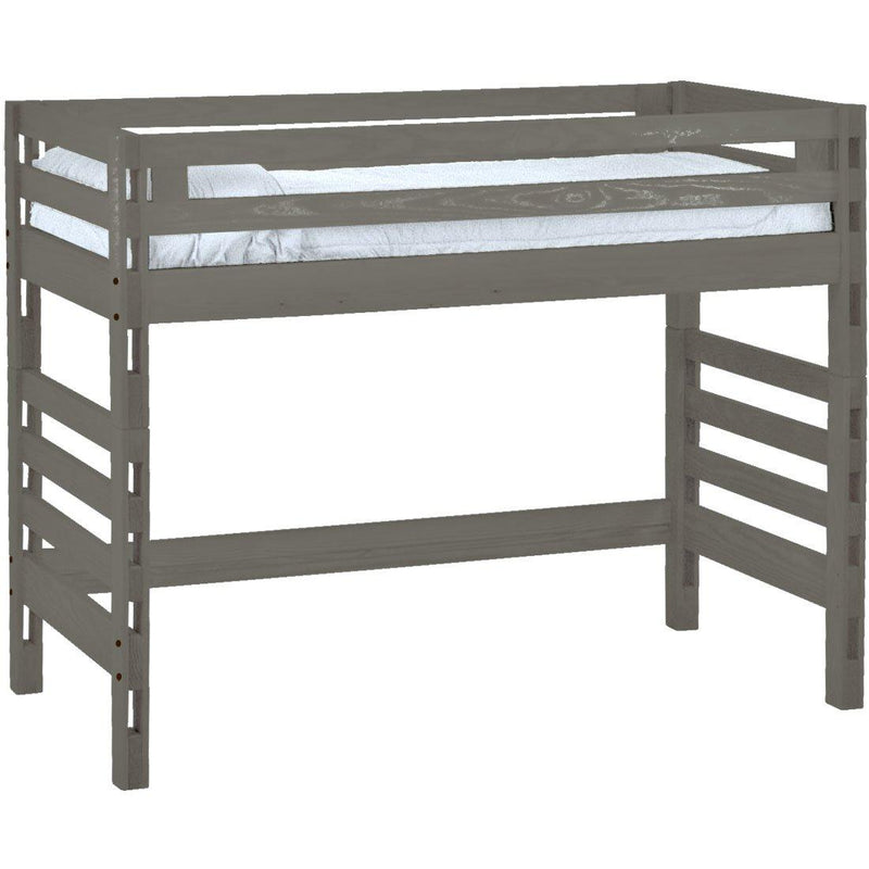 Crate Designs Furniture G4005AQ Extra-Long Ladder End Loft Bed - Graphite IMAGE 1