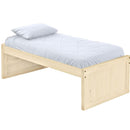 Crate Designs Furniture U4010Q Extra-Long Twin Low Profile Captain's Bed - Unfinished IMAGE 1