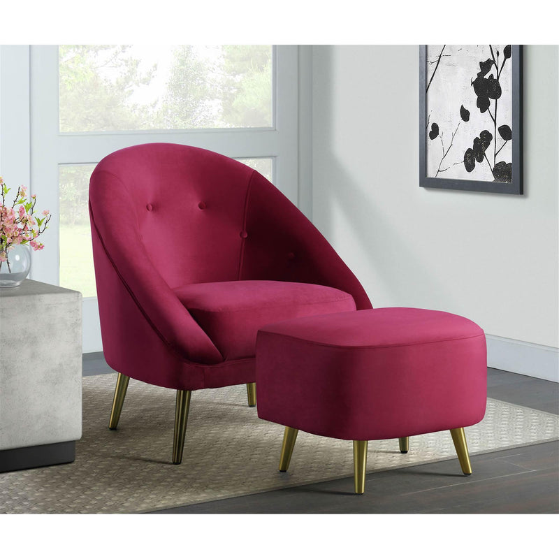  Elements International Trinity Accent Chair (gold stainless legs) IMAGE 7