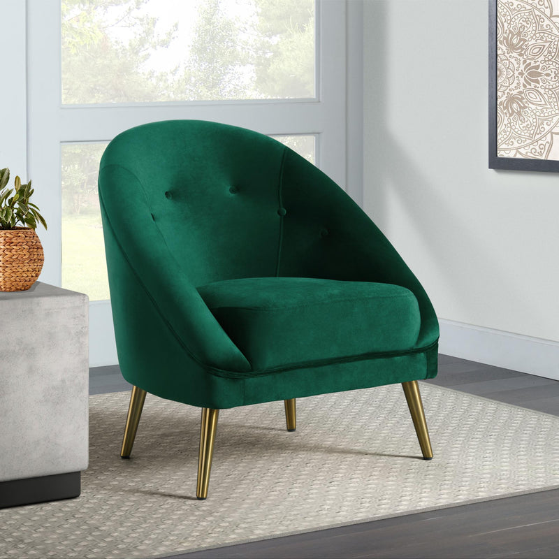  Elements International Trinity Accent Chair (gold stainless legs) IMAGE 6