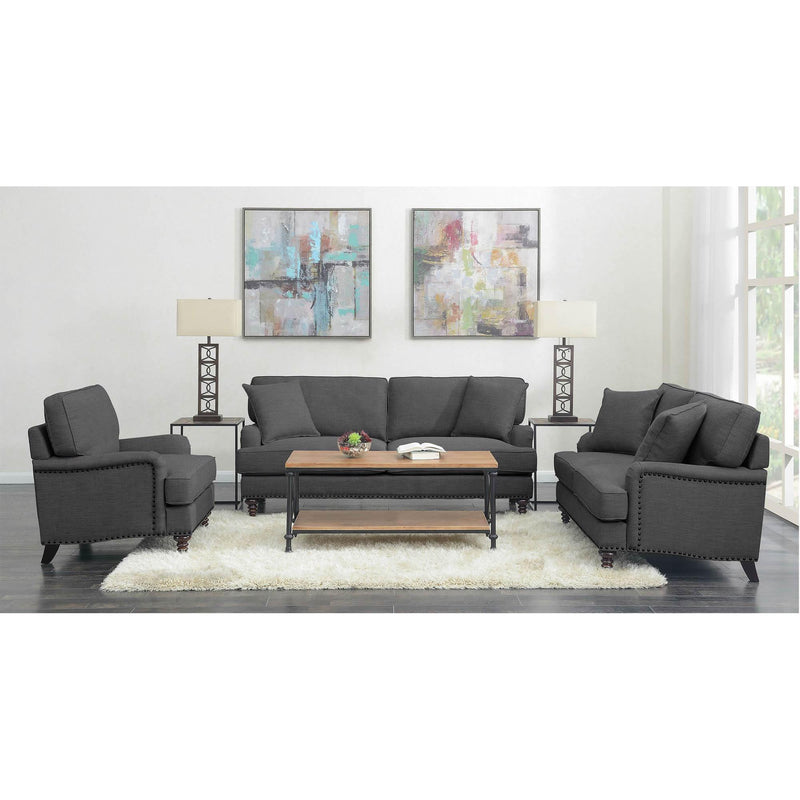  Elements International Abby Chair in Heirloom Charcoal IMAGE 11