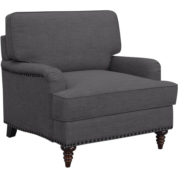  Elements International Abby Chair in Heirloom Charcoal IMAGE 1