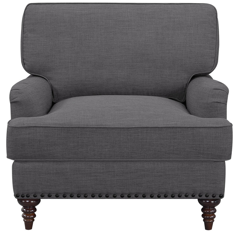  Elements International Abby Chair in Heirloom Charcoal IMAGE 2