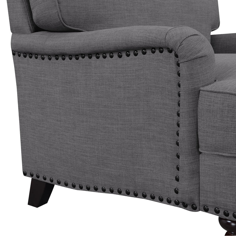  Elements International Abby Chair in Heirloom Charcoal IMAGE 7