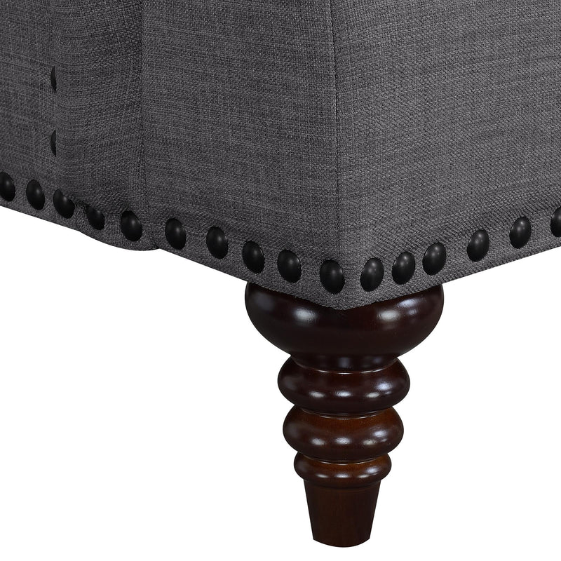  Elements International Abby Chair in Heirloom Charcoal IMAGE 9
