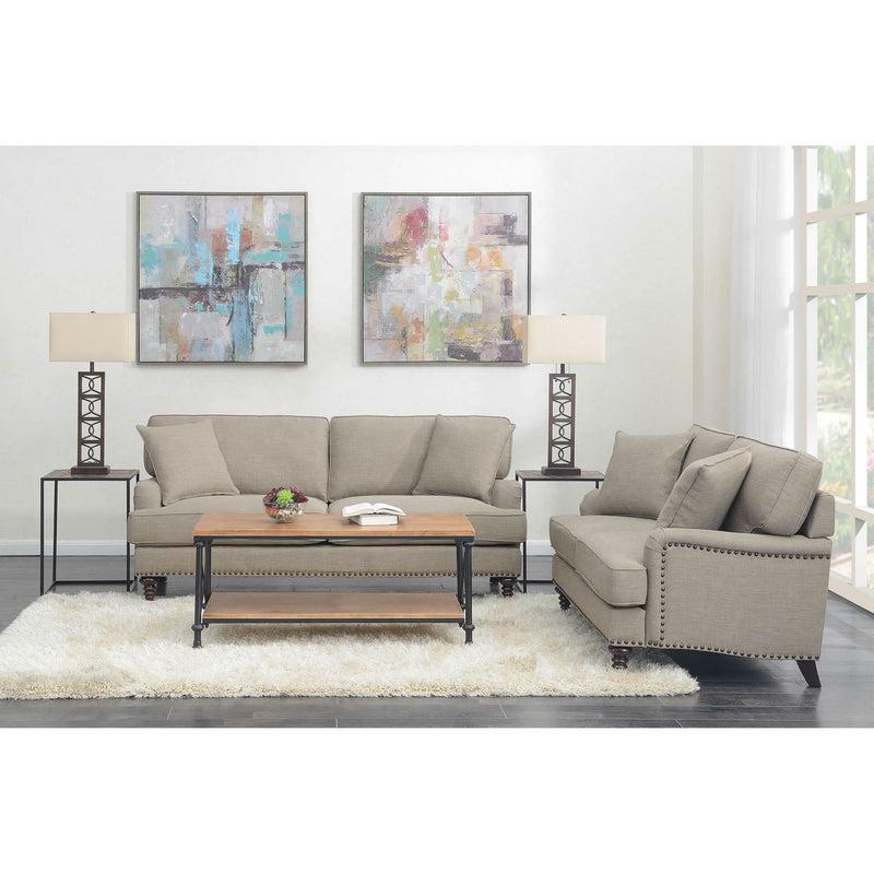  Elements International Abby Loveseat W/Pillows in Heirloom Smoke / Pewter IMAGE 12