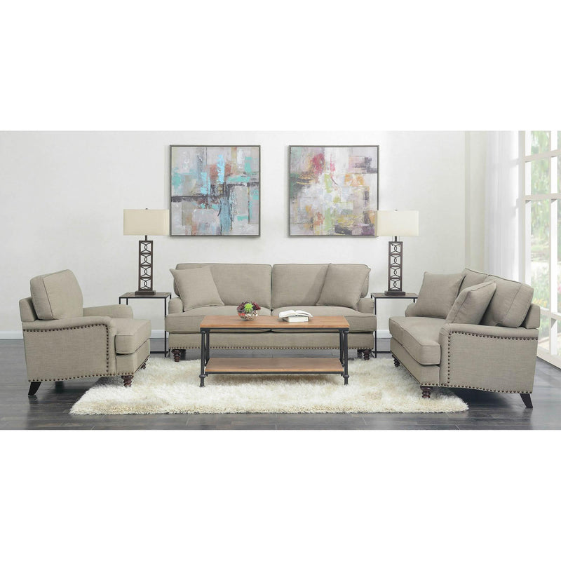  Elements International Abby Loveseat W/Pillows in Heirloom Smoke / Pewter IMAGE 13