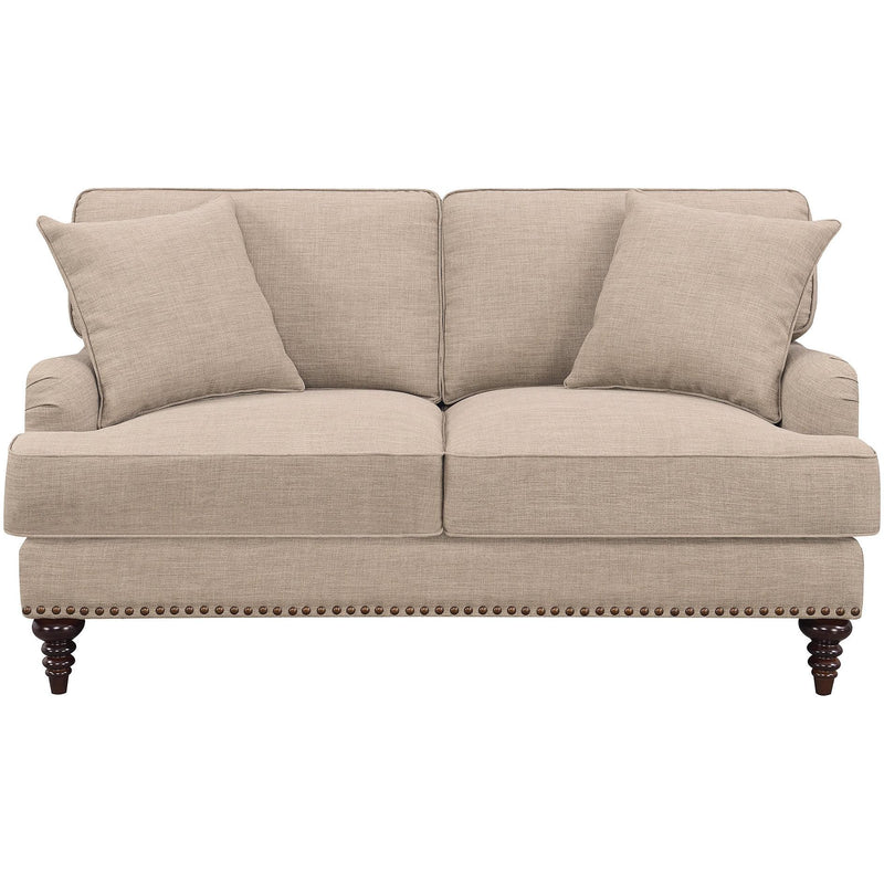  Elements International Abby Loveseat W/Pillows in Heirloom Smoke / Pewter IMAGE 2