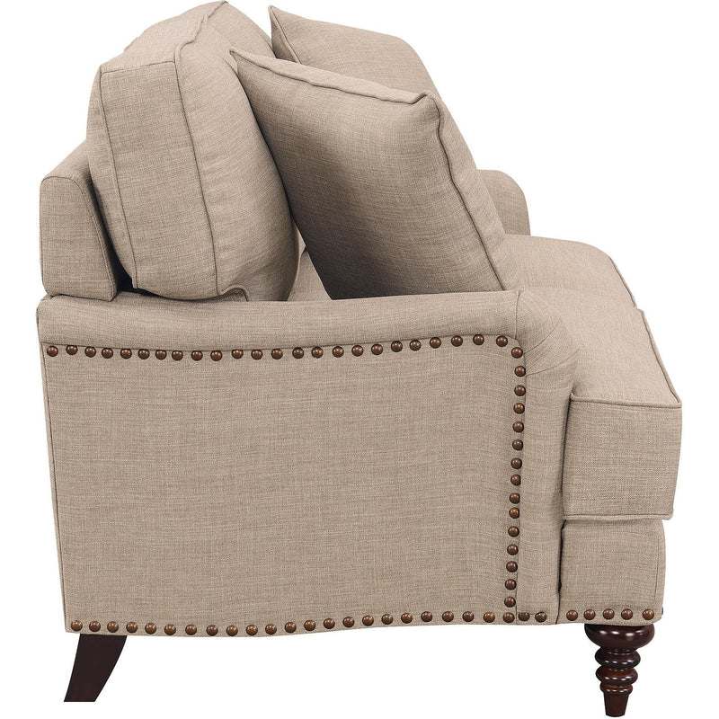  Elements International Abby Loveseat W/Pillows in Heirloom Smoke / Pewter IMAGE 4