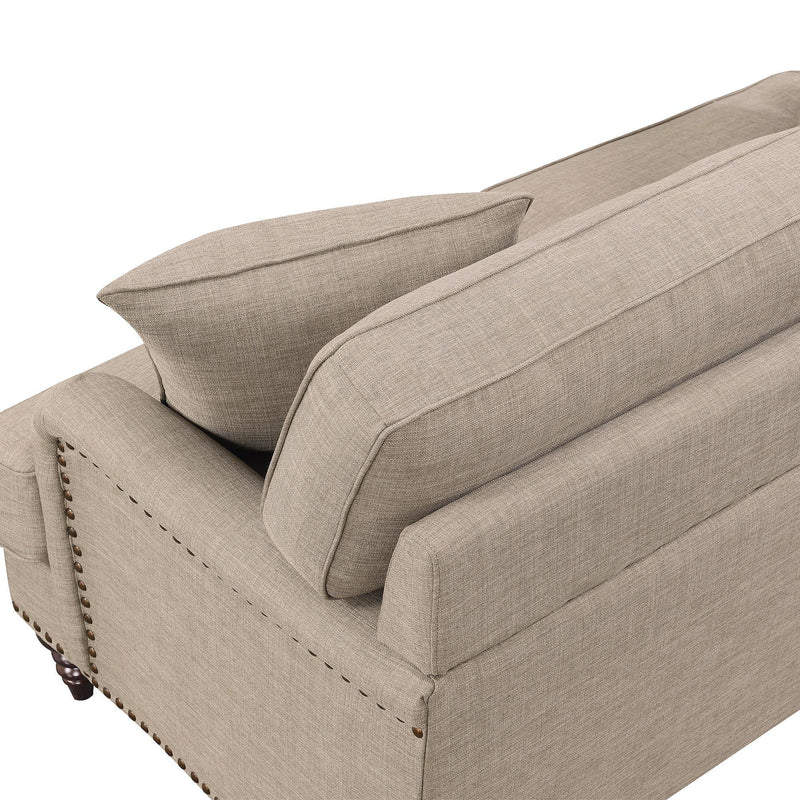  Elements International Abby Loveseat W/Pillows in Heirloom Smoke / Pewter IMAGE 6