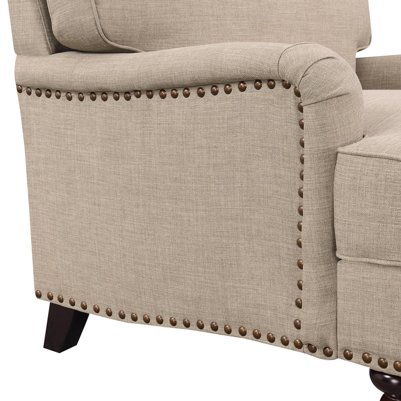  Elements International Abby Loveseat W/Pillows in Heirloom Smoke / Pewter IMAGE 9