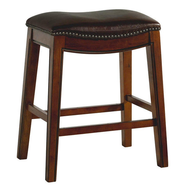  Elements International Fiesta Counter Stool 24" - Brown IMAGE 1