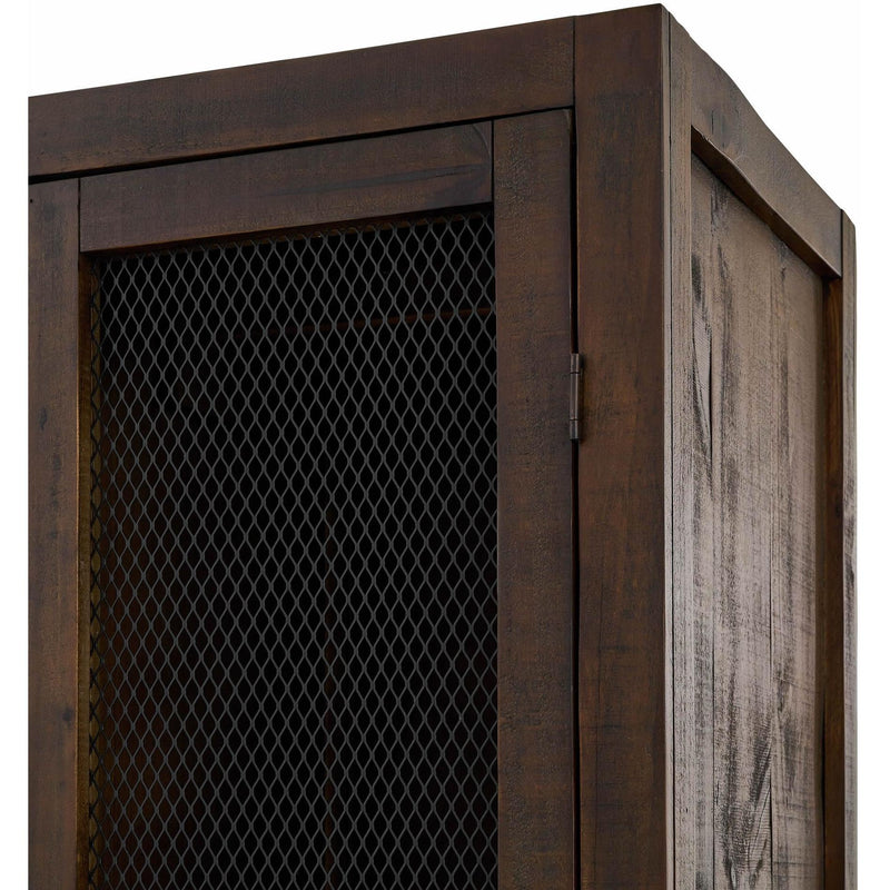  Elements International Industrial Chocolate / Brown finish Tall Curio IMAGE 8