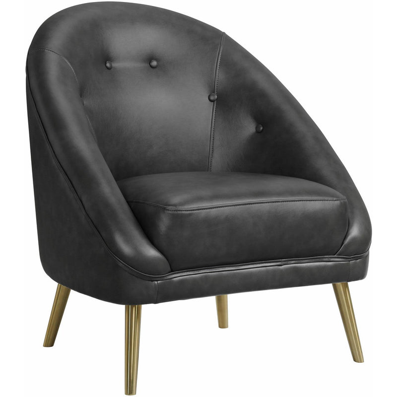  Elements International Trinity Chair W/Gold Legs In Phoenix Magnetite IMAGE 1