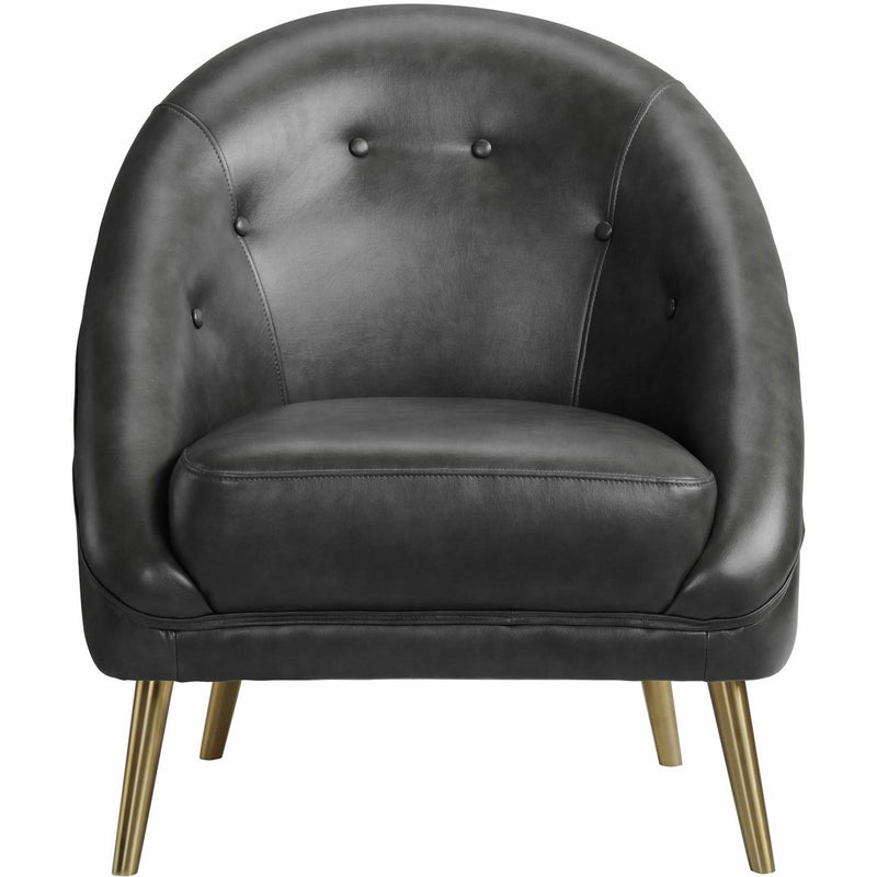  Elements International Trinity Chair W/Gold Legs In Phoenix Magnetite IMAGE 2