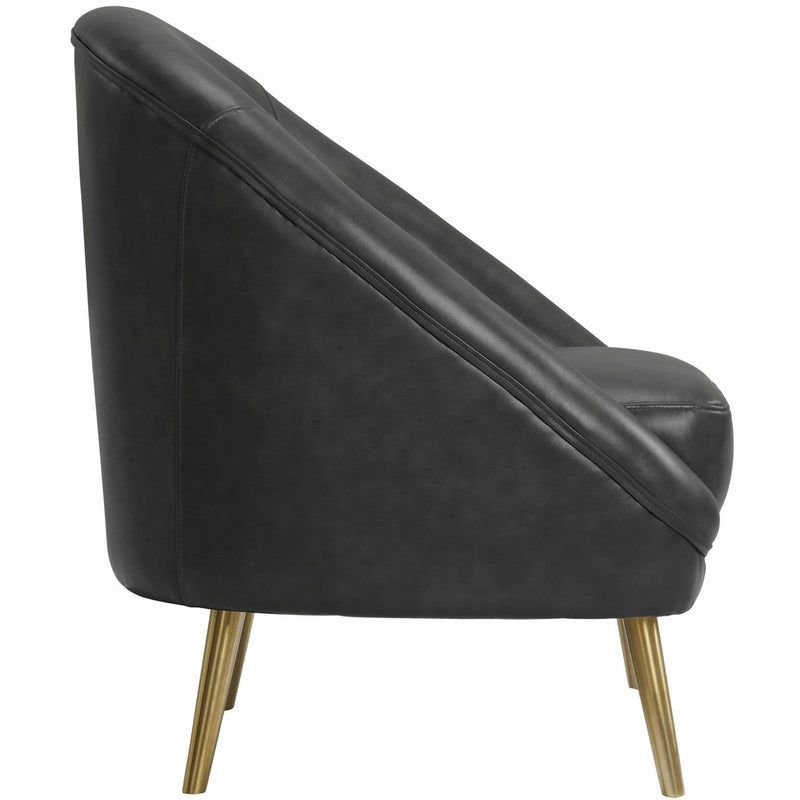  Elements International Trinity Chair W/Gold Legs In Phoenix Magnetite IMAGE 3