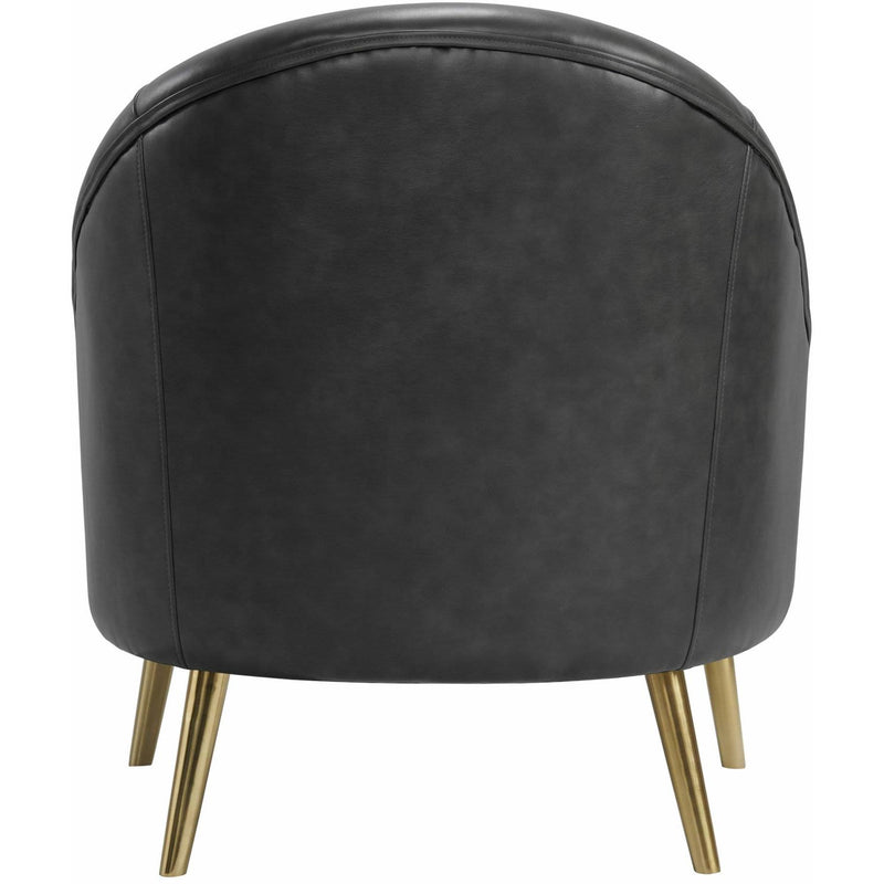 Elements International Trinity Chair W/Gold Legs In Phoenix Magnetite IMAGE 4
