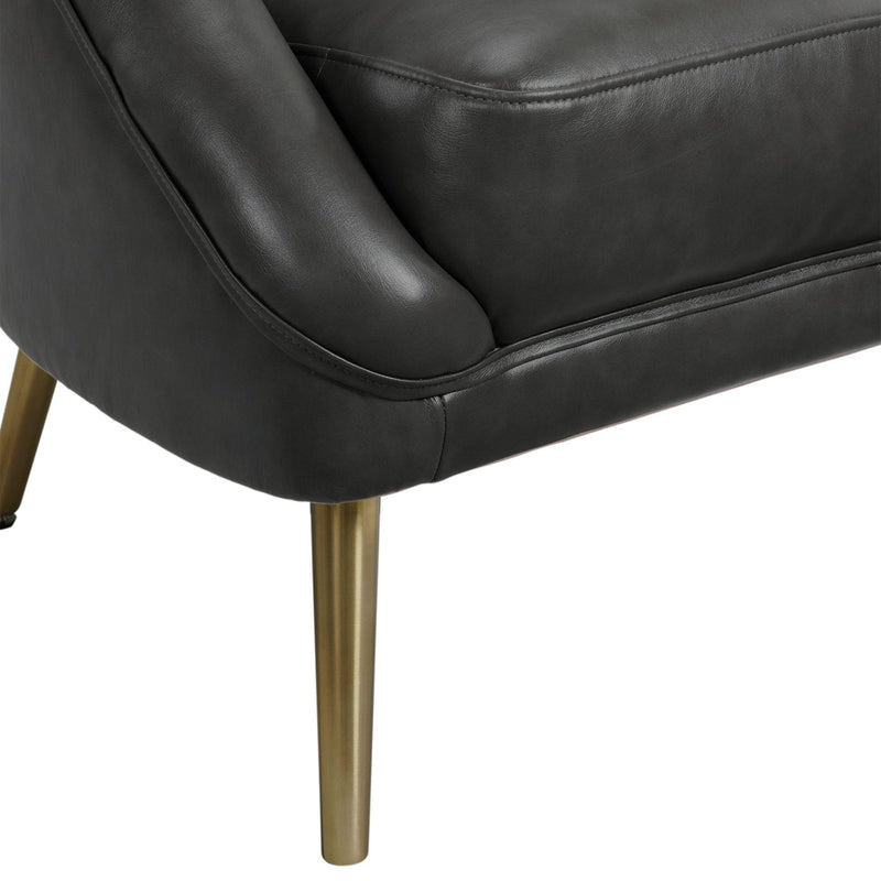  Elements International Trinity Chair W/Gold Legs In Phoenix Magnetite IMAGE 6