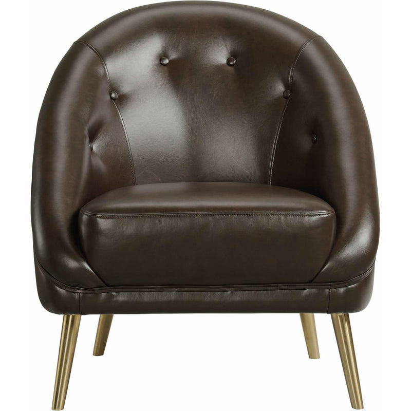  Elements International Trinity Chair W/Gold Legs In Phoenix Brown IMAGE 2