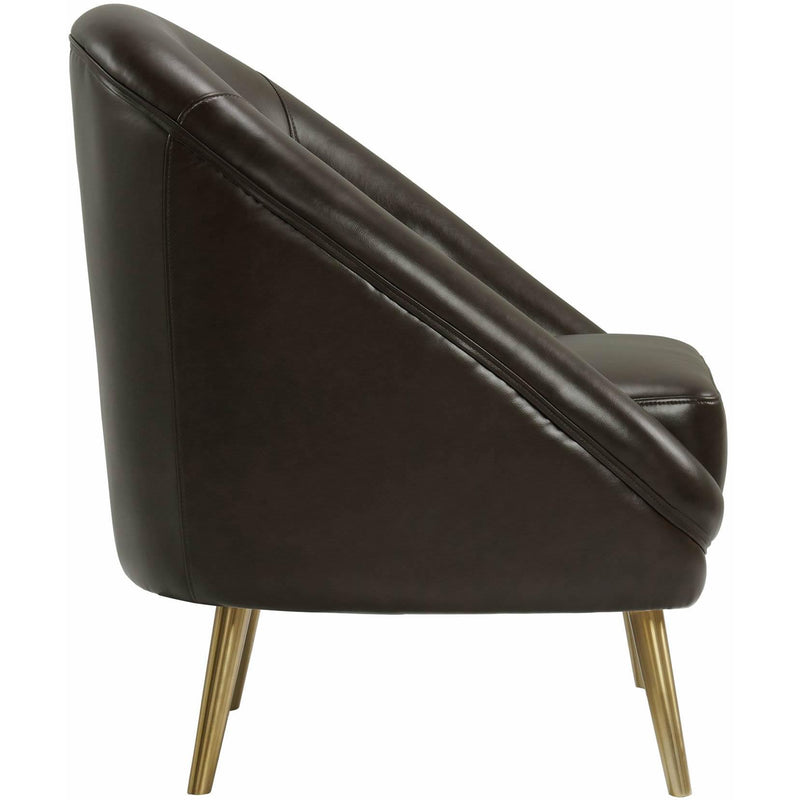  Elements International Trinity Chair W/Gold Legs In Phoenix Brown IMAGE 3