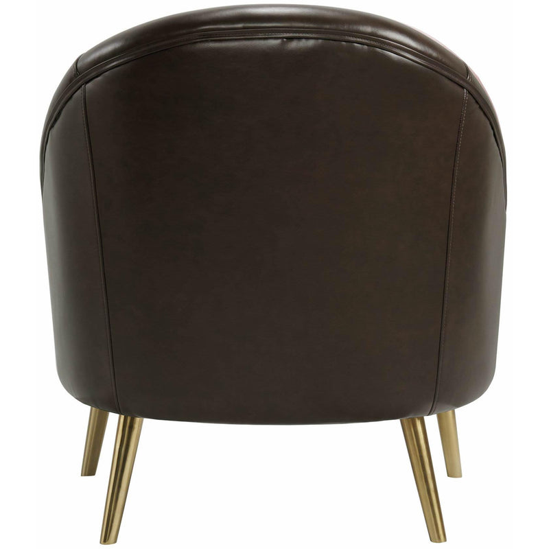  Elements International Trinity Chair W/Gold Legs In Phoenix Brown IMAGE 4