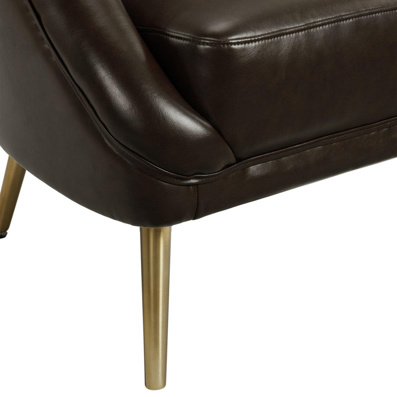  Elements International Trinity Chair W/Gold Legs In Phoenix Brown IMAGE 6