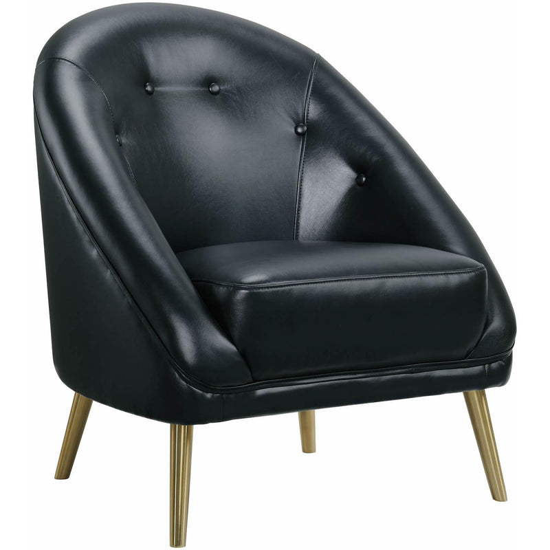  Elements International Trinity Chair W/Gold Legs In Phoenix Black IMAGE 1