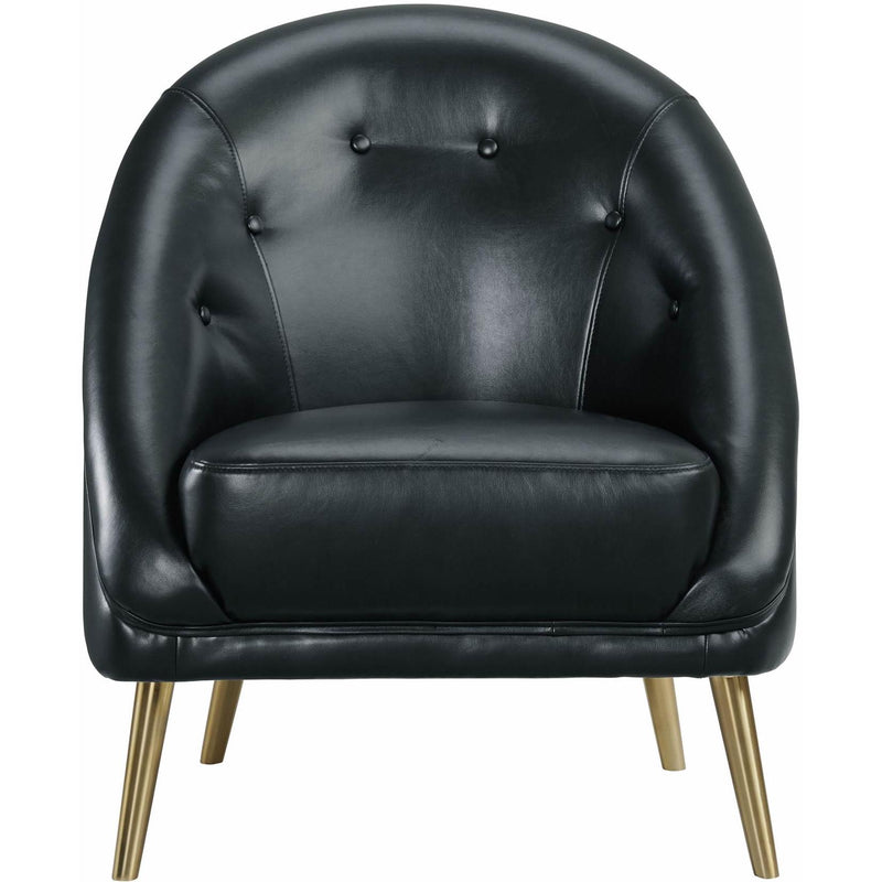  Elements International Trinity Chair W/Gold Legs In Phoenix Black IMAGE 2