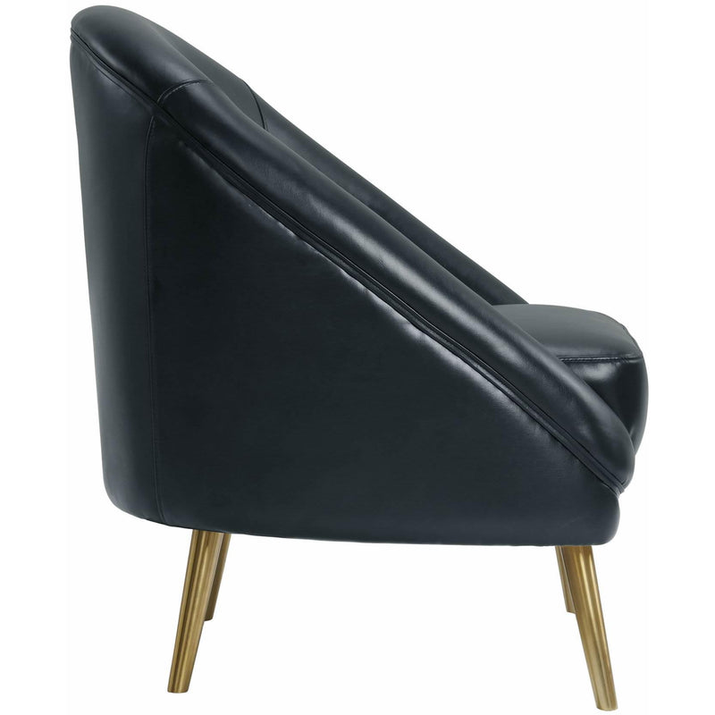  Elements International Trinity Chair W/Gold Legs In Phoenix Black IMAGE 3