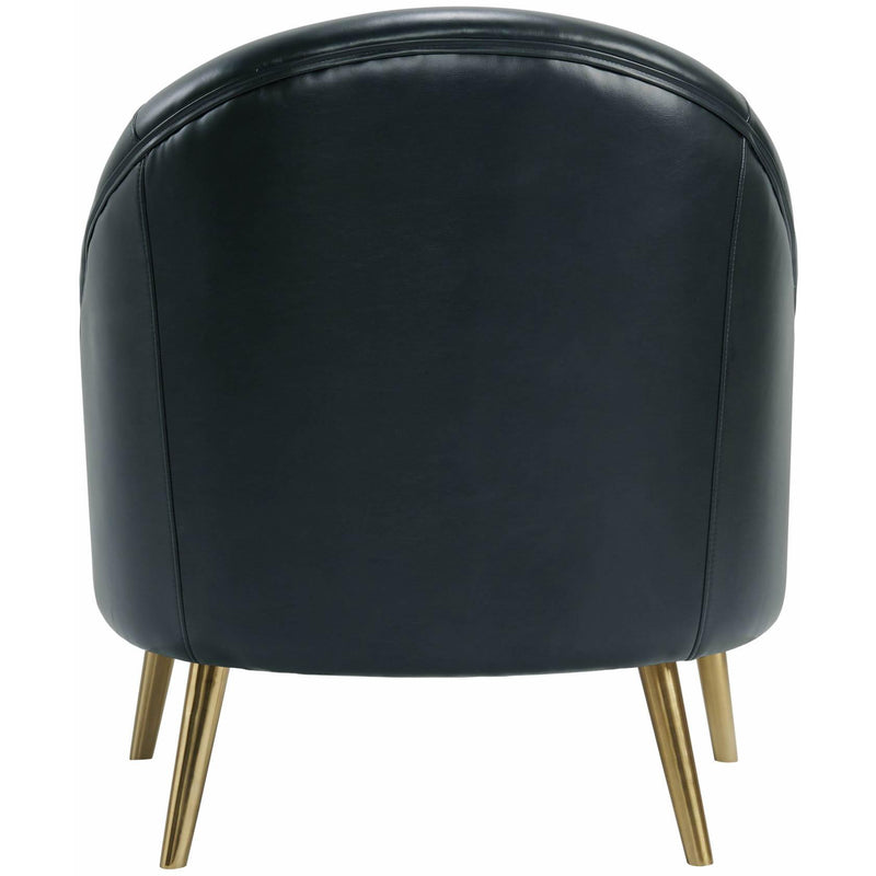 Elements International Trinity Chair W/Gold Legs In Phoenix Black IMAGE 4