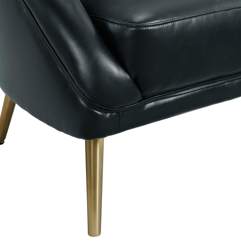  Elements International Trinity Chair W/Gold Legs In Phoenix Black IMAGE 6