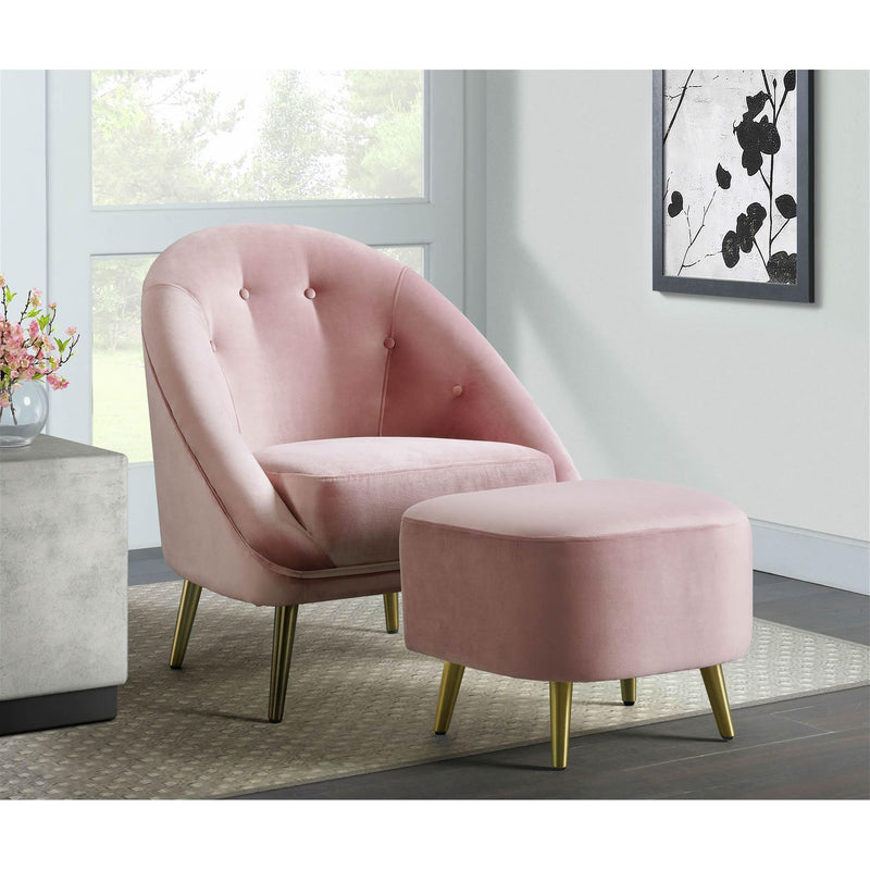  Elements International Trinity 16070 Chair W/Gold Leg Broadway Blush IMAGE 8