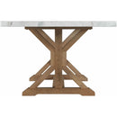  Elements International Lakeview White Marble Standard Height Rectangular Dining Table IMAGE 3